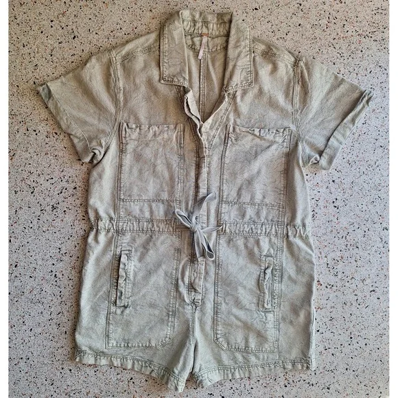 Free People Rhodes Utility Chino One Piece Coverall - Picture 3 of 11
